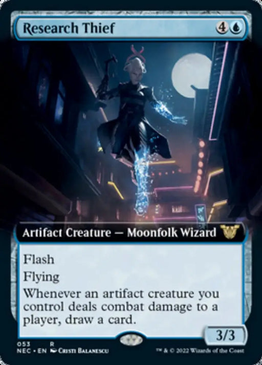 Research Thief (Extended Art) [Kamigawa: Neon Dynasty Commander] - MTG Single