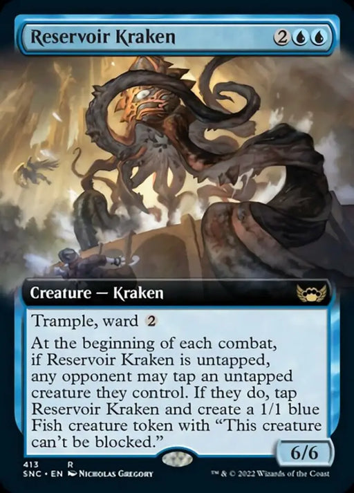 Reservoir Kraken (Extended Art) [Streets of New Capenna] - MTG Single