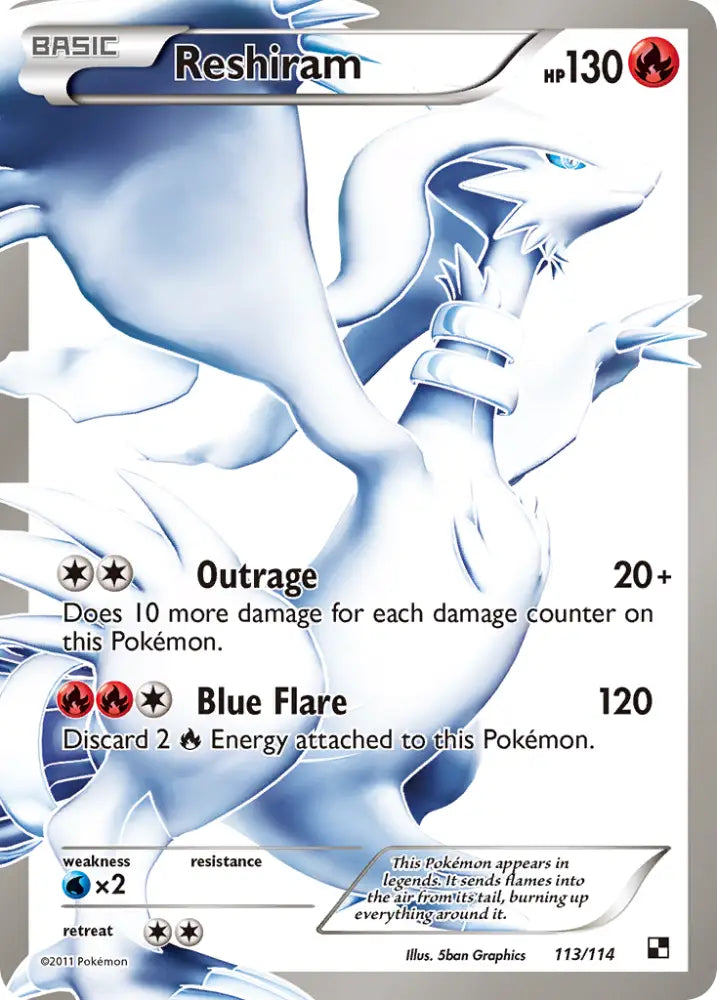 Reshiram (113/114) [Black & White: Base Set] - Pokemon Single