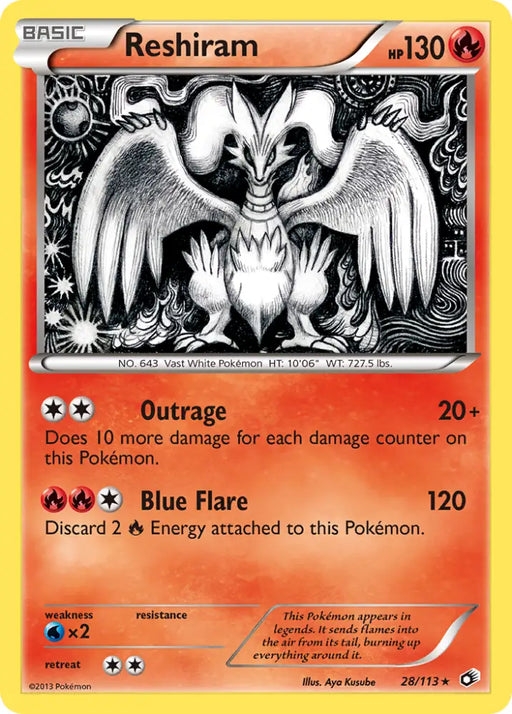 Reshiram (28/113) [Black & White: Legendary Treasures] - Pokemon Single