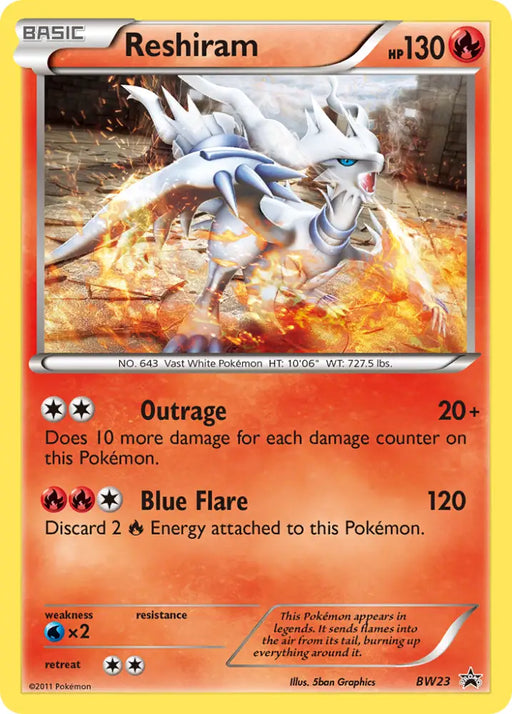 Reshiram (BW23) [Black & White: Black Star Promos] - Pokemon Single