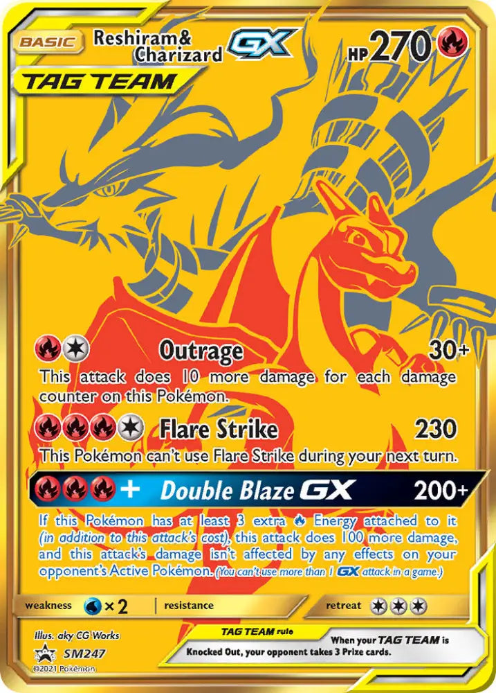 Reshiram & Charizard GX (SM247) [Sun & Moon: Black Star Promos] - Pokemon Single