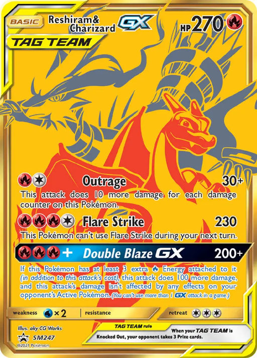 Reshiram & Charizard GX (SM247) [Sun & Moon: Black Star Promos] - Pokemon Single