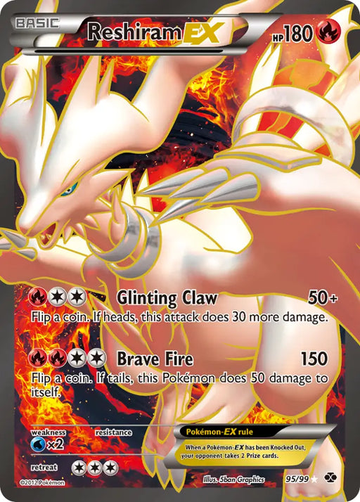Reshiram EX (95/99) [Black & White: Next Destinies] - Pokemon Single