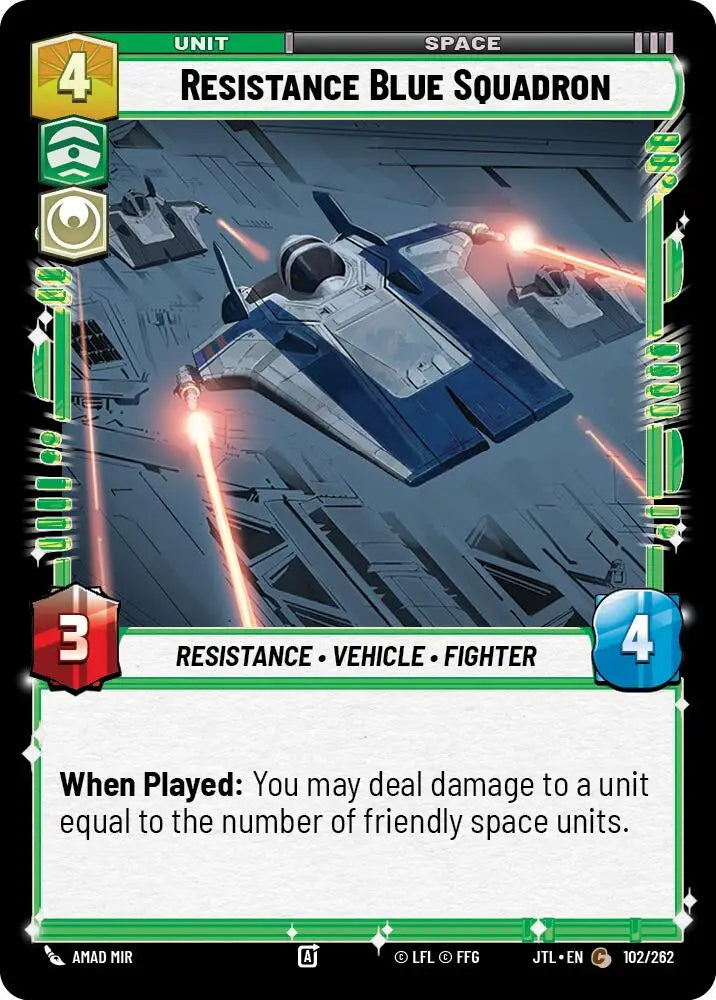 Resistance Blue Squadron (102/262) [Jump to Lightspeed] - Star Wars: Unlimited Single