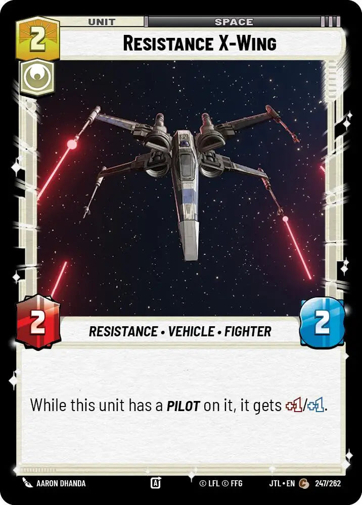 Resistance X-Wing (247/262) [Jump to Lightspeed] - Star Wars: Unlimited Single