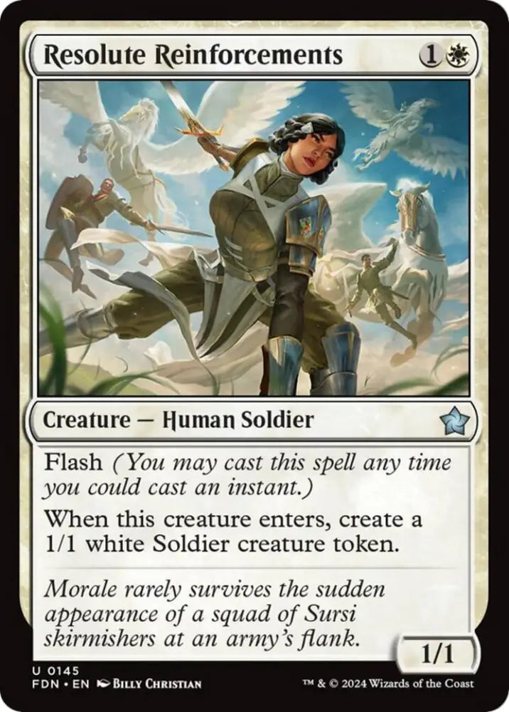 Resolute Reinforcements [Foundations] - MTG Single
