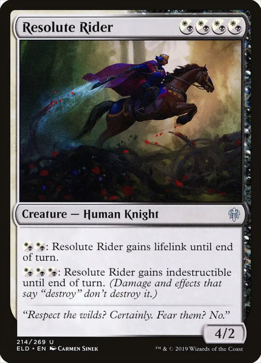 Resolute Rider [Throne of Eldraine] - MTG Single