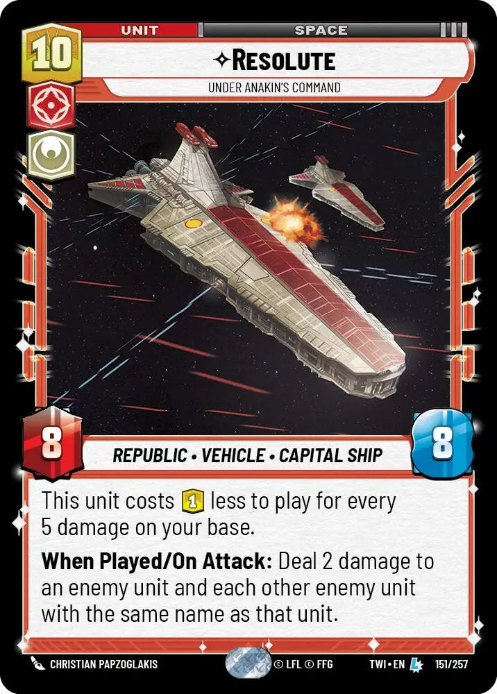 Resolute - Under Anakin’s Command (151/257) [Twilight of the Republic] - Star Wars: Unlimited Single