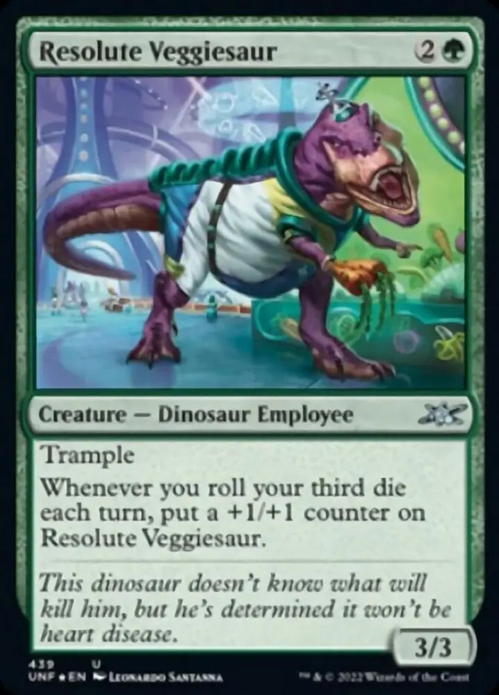 Resolute Veggiesaur (Galaxy Foil) [Unfinity] - MTG Single