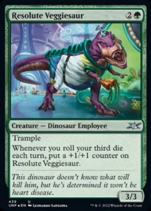 Resolute Veggiesaur (Galaxy Foil) [Unfinity] - MTG Single