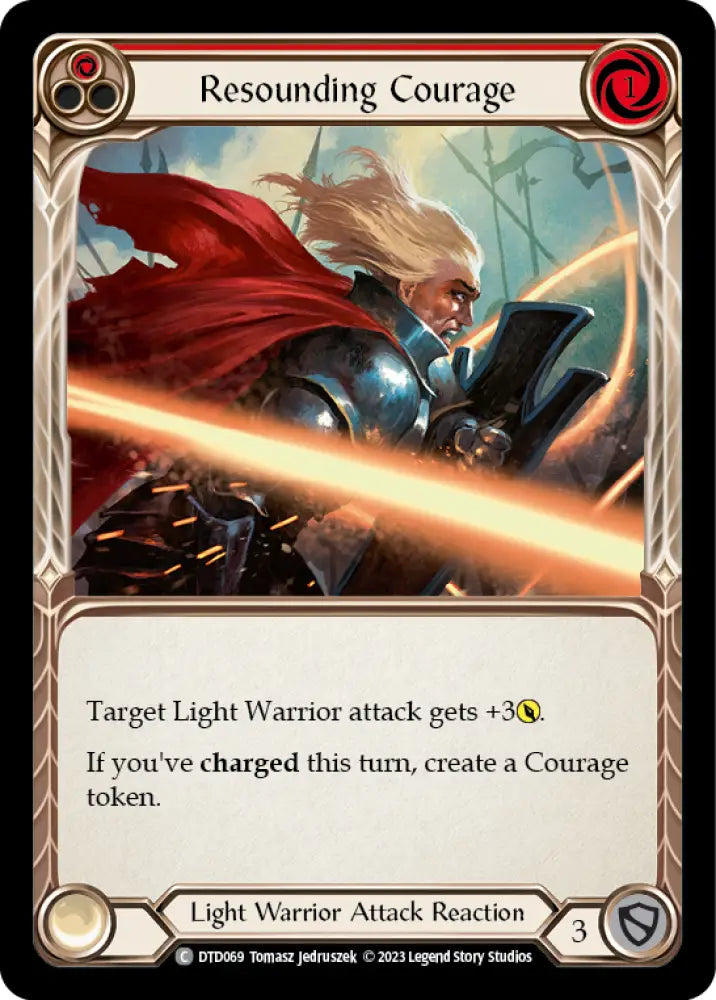 Resounding Courage (Red) [Dusk Till Dawn] Rainbow Foil - Flesh And Blood Single