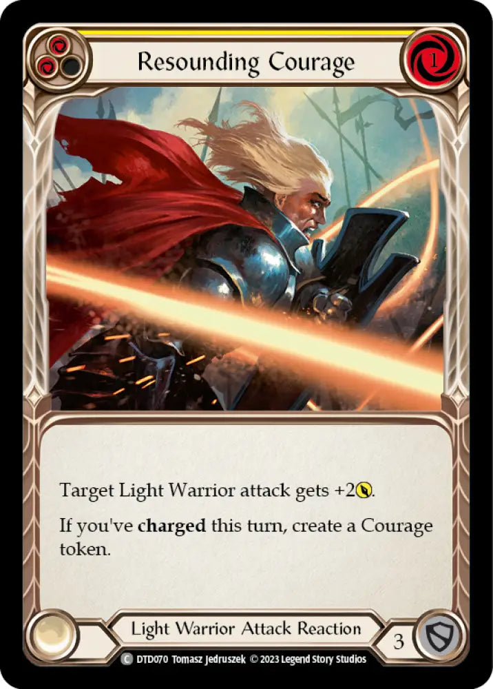 Resounding Courage (Yellow) [Dusk Till Dawn] Rainbow Foil - Flesh And Blood Single