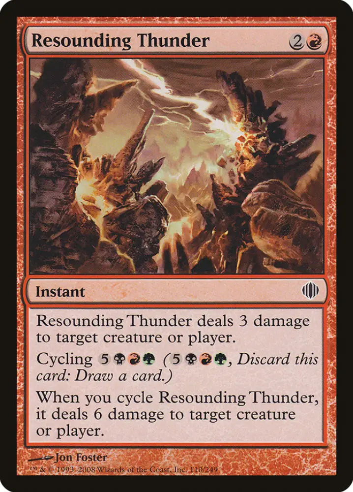 Resounding Thunder [Shards of Alara] - MTG Single