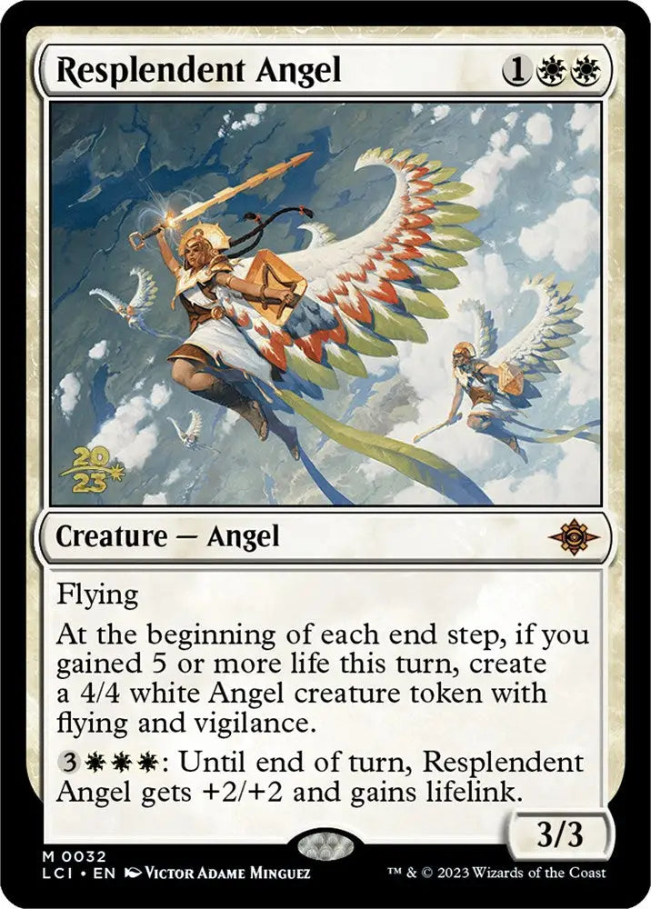 Resplendent Angel (LCI) [The Lost Caverns of Ixalan Prerelease Cards] - MTG Single
