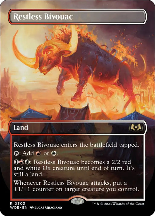 Restless Bivouac (Borderless Alternate Art) [Wilds of Eldraine] - MTG Single