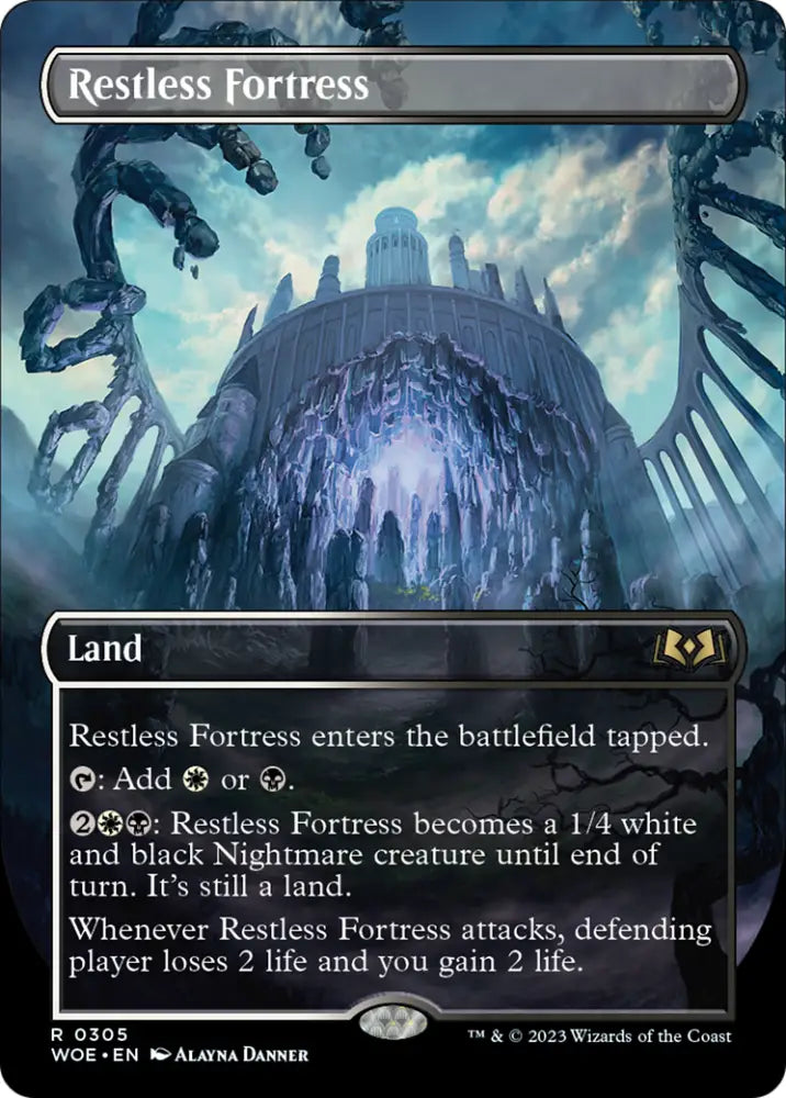 Restless Fortress (Borderless Alternate Art) [Wilds of Eldraine] - MTG Single