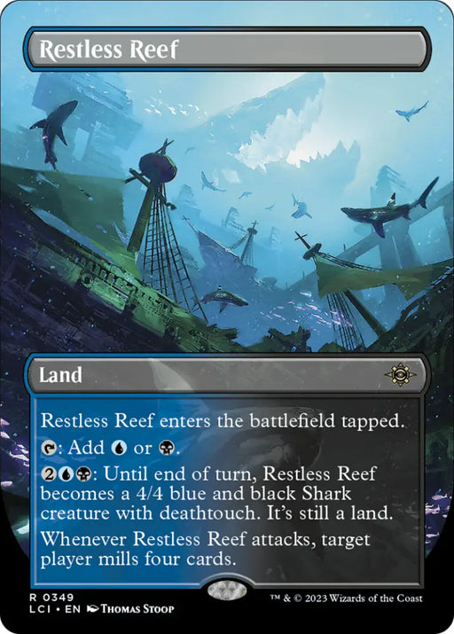 Restless Reef (Borderless) [The Lost Caverns of Ixalan] - MTG Single