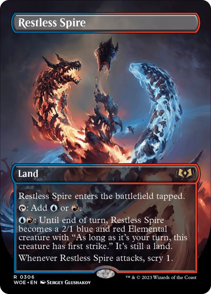 Restless Spire (Borderless) [Wilds of Eldraine] - MTG Single