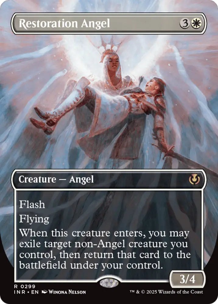 Restoration Angel (Borderless) [Innistrad Remastered] - MTG Single