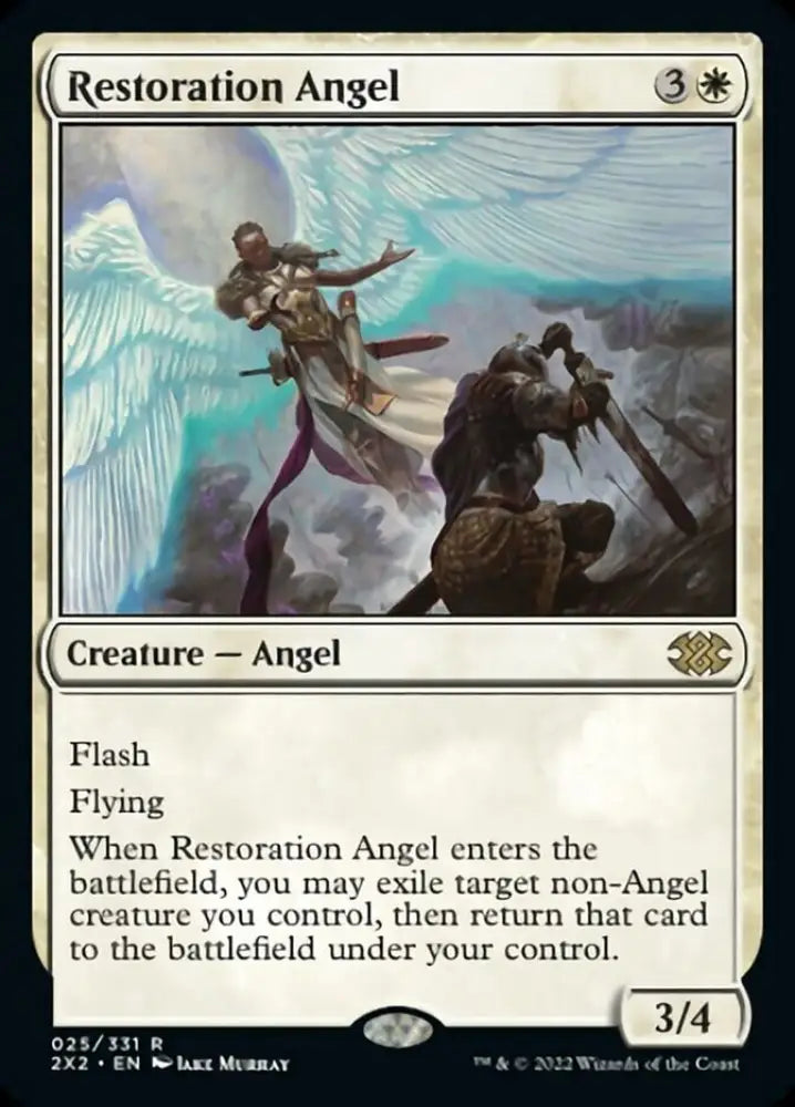Restoration Angel [Double Masters 2022] - MTG Single
