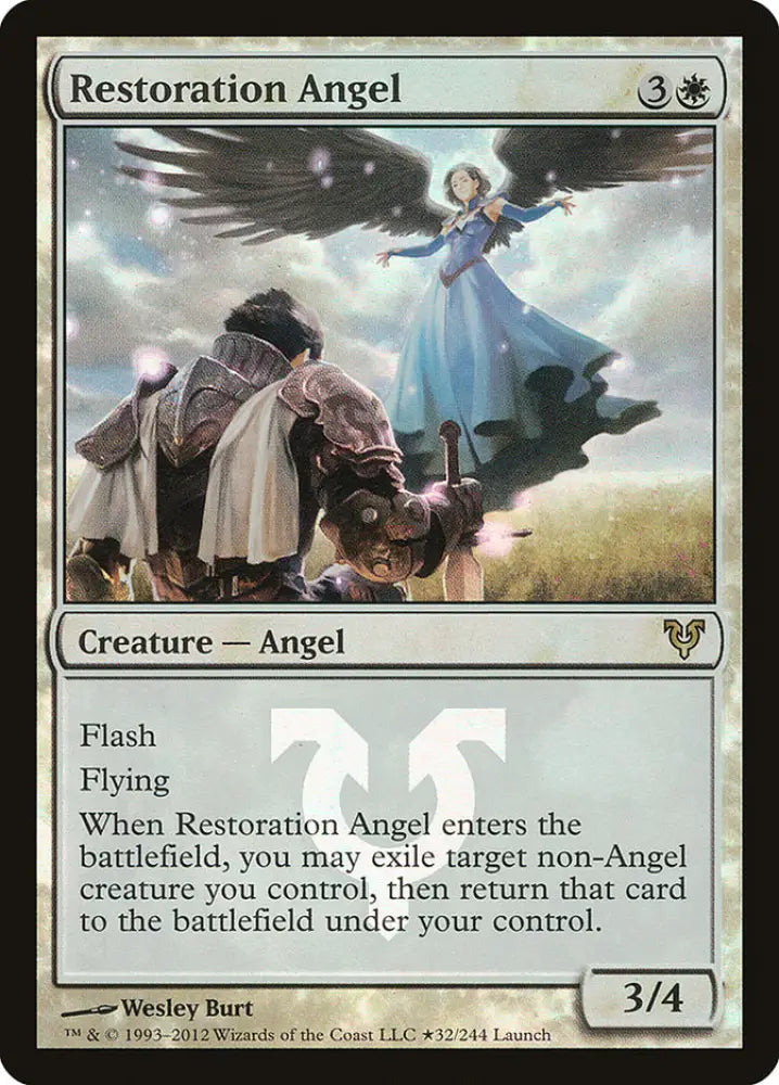 Restoration Angel (Launch) [Avacyn Restored Prerelease Promos] - MTG Single