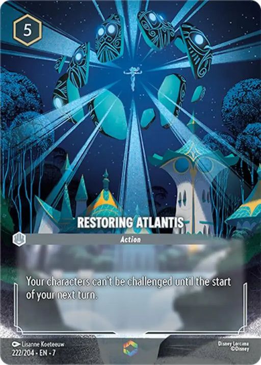 Restoring Atlantis (Enchanted) (222/204) [Archazia’s Island] - Lorcana Single