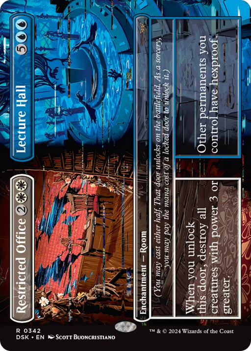 Restricted Office // Lecture Hall (Borderless) [Duskmourn: House of Horror] - MTG Single