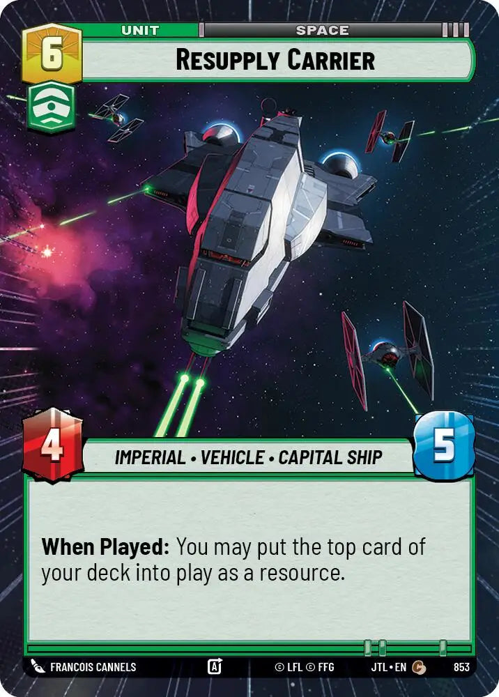 Resupply Carrier (Hyperspace Foil) (853) [Jump to Lightspeed] - Star Wars: Unlimited Single