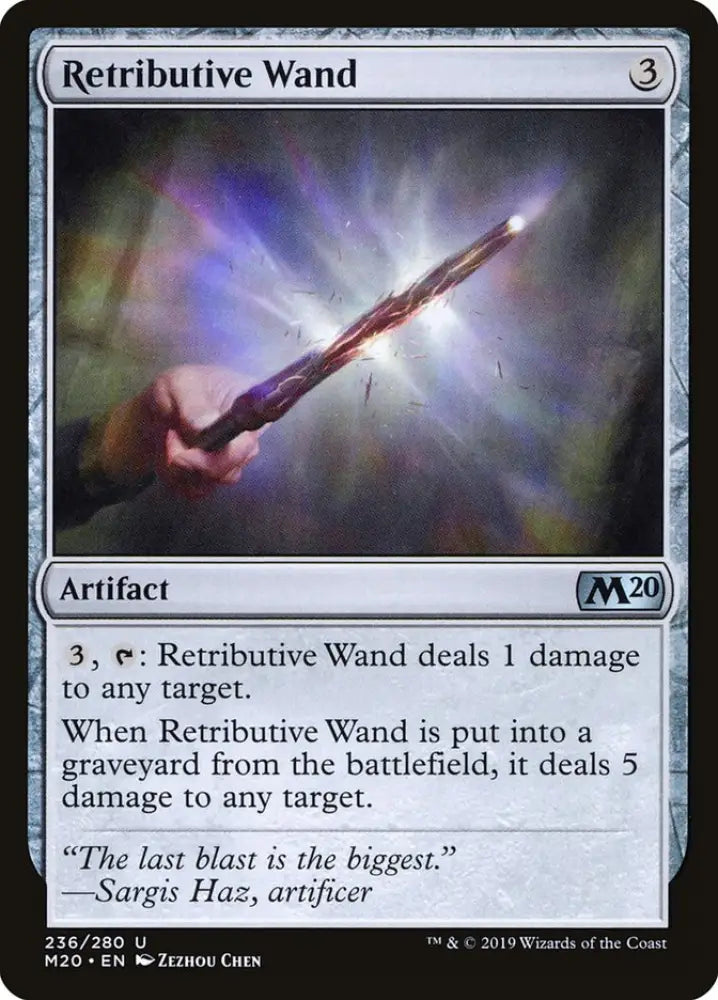 Retributive Wand [Core Set 2020] - MTG Single