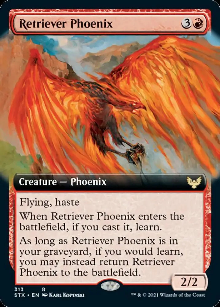 Retriever Phoenix (Extended Art) [Strixhaven: School of Mages] - MTG Single