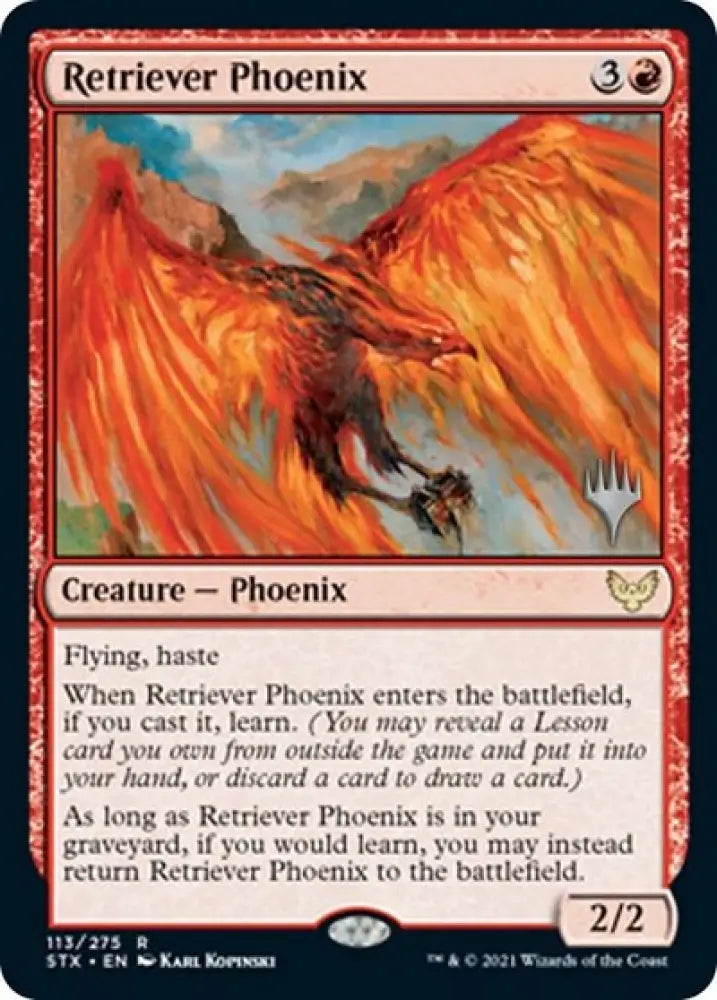 Retriever Phoenix (Promo Pack) [Strixhaven: School of Mages Promos] - MTG Single