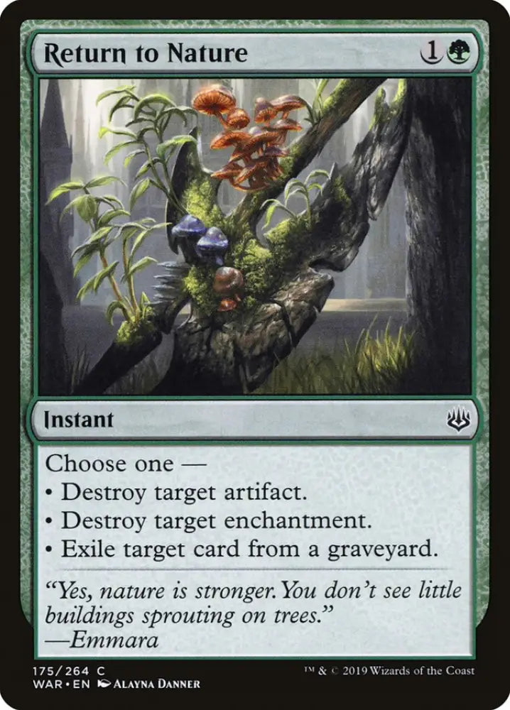 Return to Nature [War of the Spark] - MTG Single