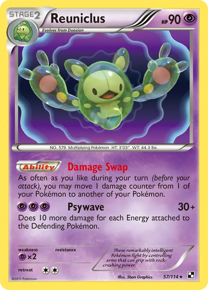 Reuniclus (57/114) [Black & White: Base Set] - Pokemon Single