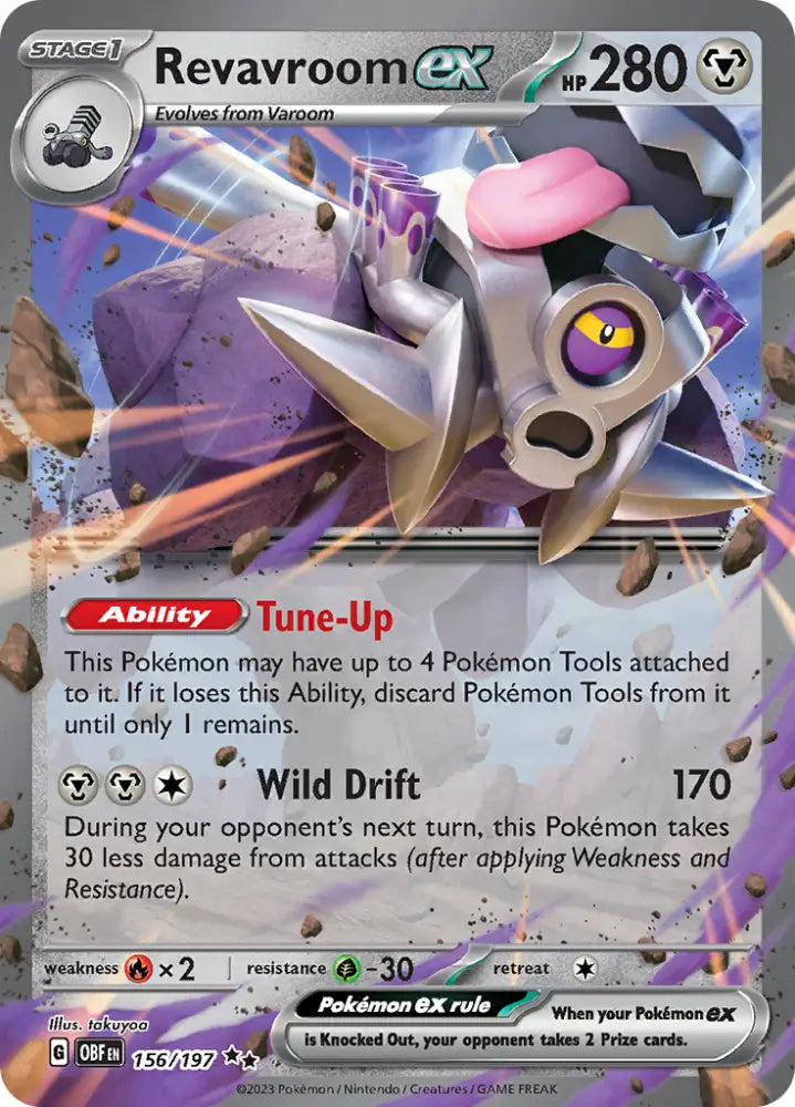 Revavroom ex (156/197) [Scarlet & Violet: Obsidian Flames] - Pokemon Single