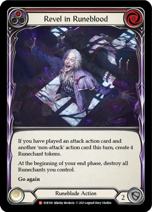 Revel in Runeblood [Everfest] 1st Edition Normal - Flesh And Blood Single