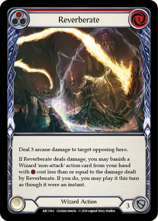Reverberate (Red) [Arcane Rising 1st Edition] 1st Edition Normal - Flesh And Blood Single