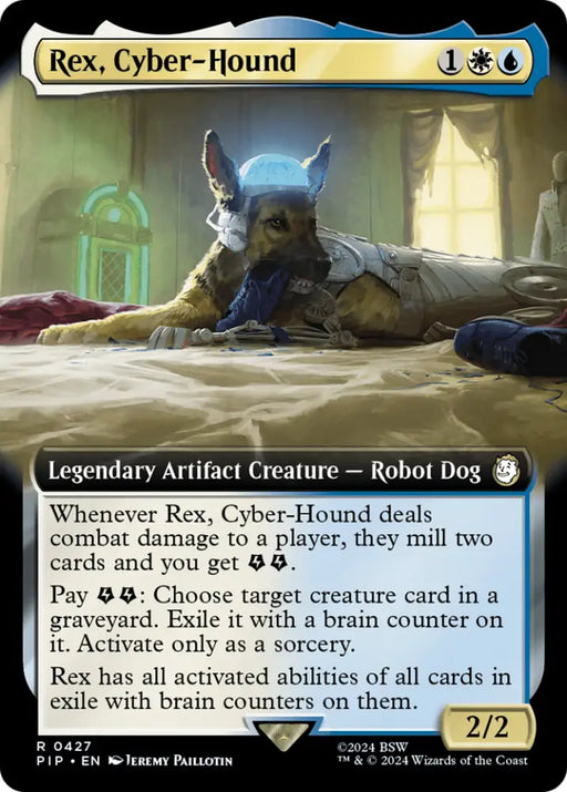 Rex Cyber-Hound (Extended Art) [Fallout] - MTG Single