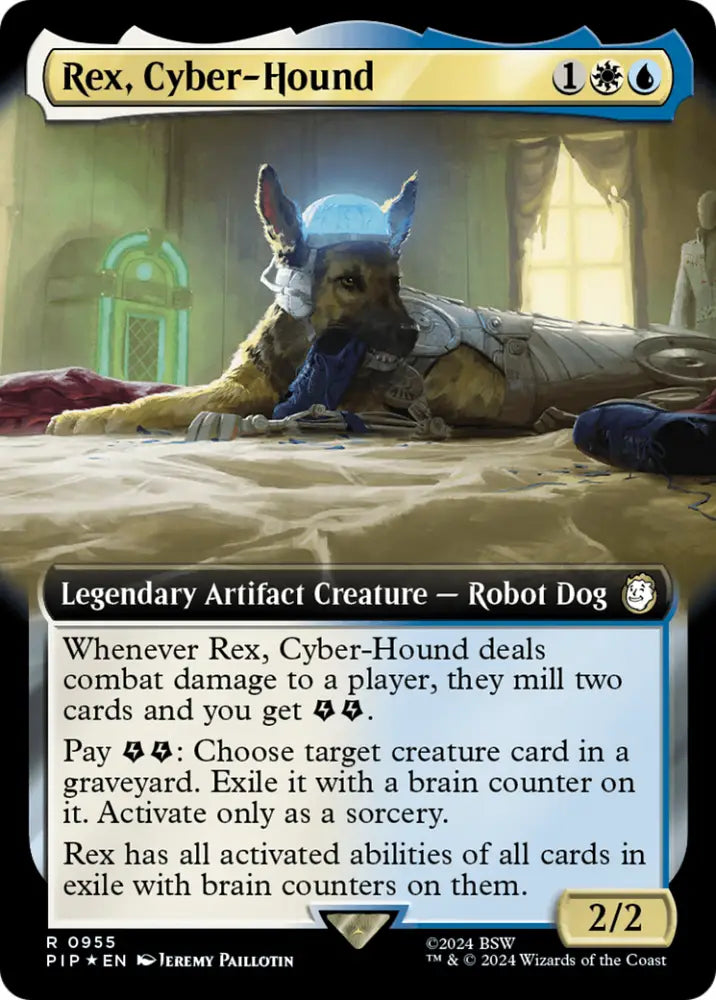 Rex Cyber-Hound (Extended Art) (Surge Foil) [Fallout] - MTG Single