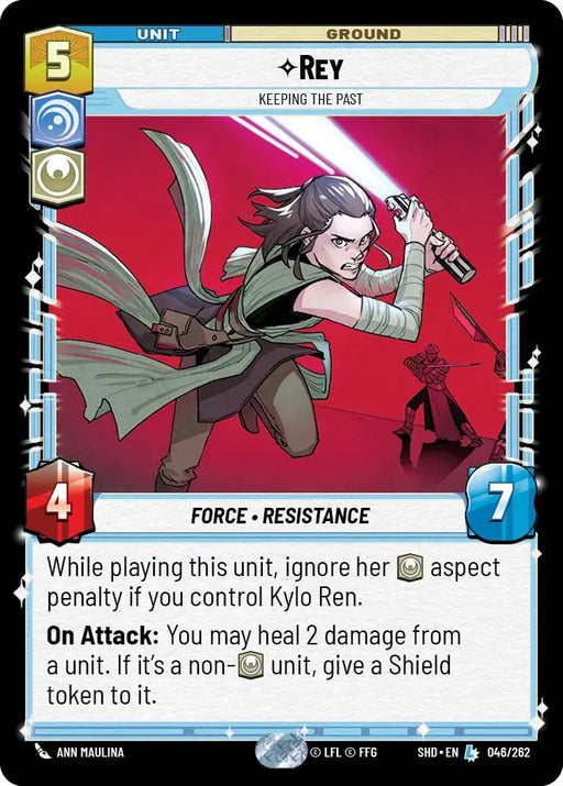 Rey - Keeping the Past (046/262) [Shadows of the Galaxy] - Star Wars: Unlimited Single