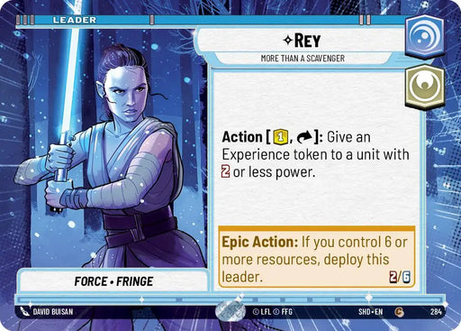 Rey - More Than a Scavenger (Hyperspace) (284) [Shadows of the Galaxy] - Star Wars: Unlimited Single
