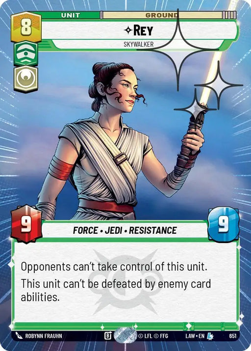 Rey - Skywalker (Hyperspace Foil) (651) [A Lawless Time]