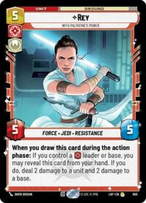 Rey - With Palpatine's Power (Foil) (650) [Legends of the Force]