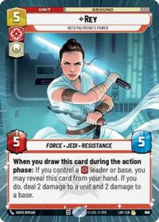 Rey - With Palpatine's Power (Hyperspace Foil) (888) [Legends of the Force]