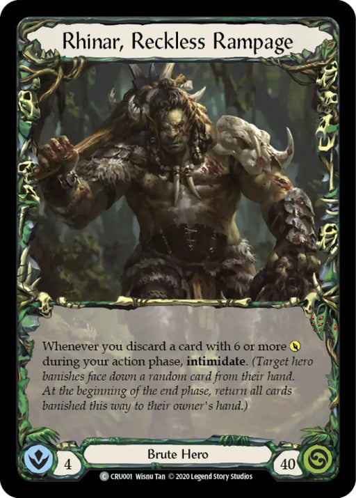 Rhinar Reckless Rampage [Crucible of War 1st Edition] 1st Edition Normal - Flesh And Blood Single