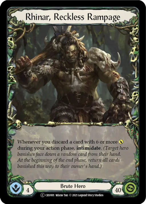 Rhinar Reckless Rampage [Crucible of War Unlimited] Unlimited Normal - Flesh And Blood Single