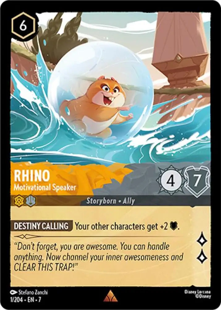 Rhino - Motivational Speaker (1/204) [Archazia’s Island] - Lorcana Single