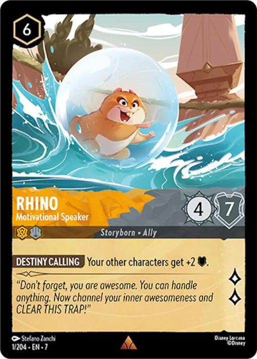 Rhino - Motivational Speaker (1/204) [Archazia’s Island] - Lorcana Single