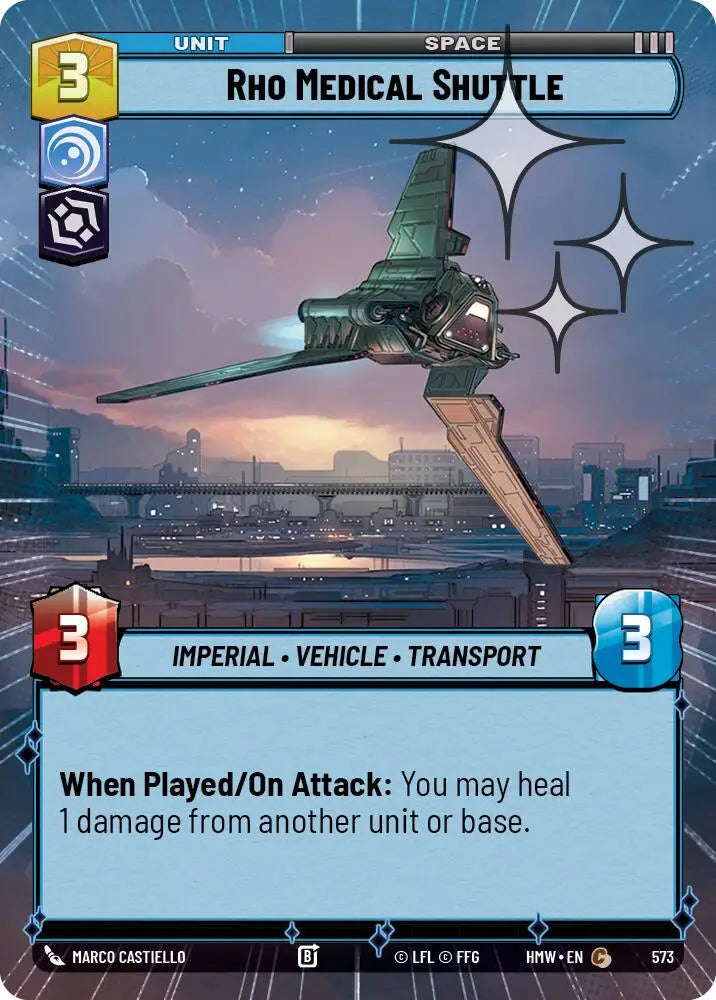 Rho Medical Shuttle (Hyperspace Foil) (573) [Homeworlds]