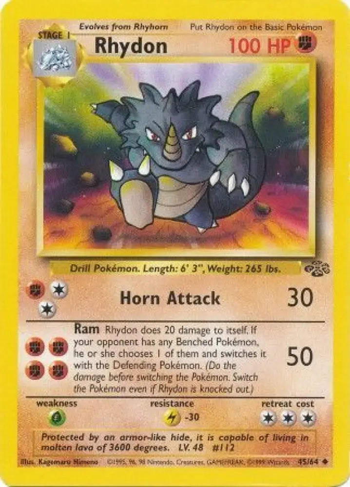 Rhydon (45/64) [Jungle Unlimited] - Pokemon Single